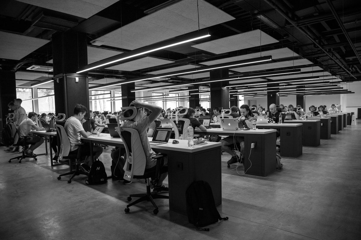 Engineering floor at a delivery center