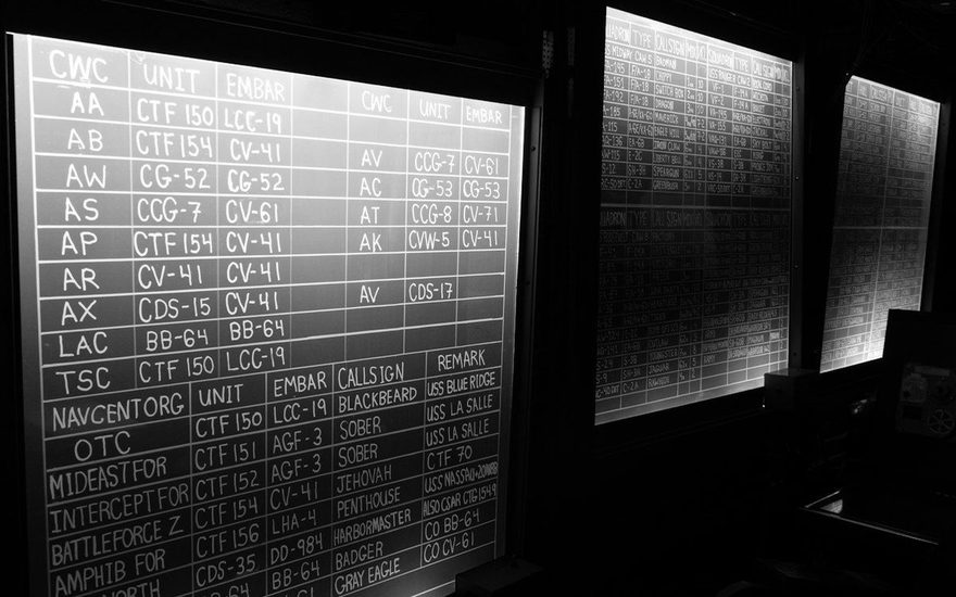 Rows of monitoring data on screens